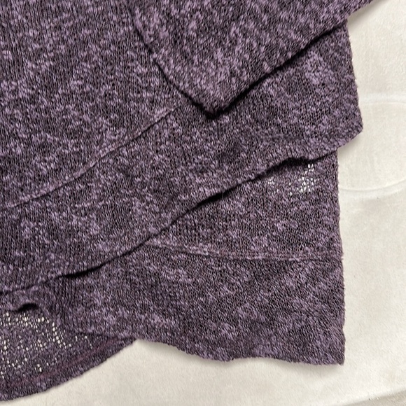 American Eagle Purple blend mock turtleneck sweater pullover, layered front, M - Picture 4 of 8